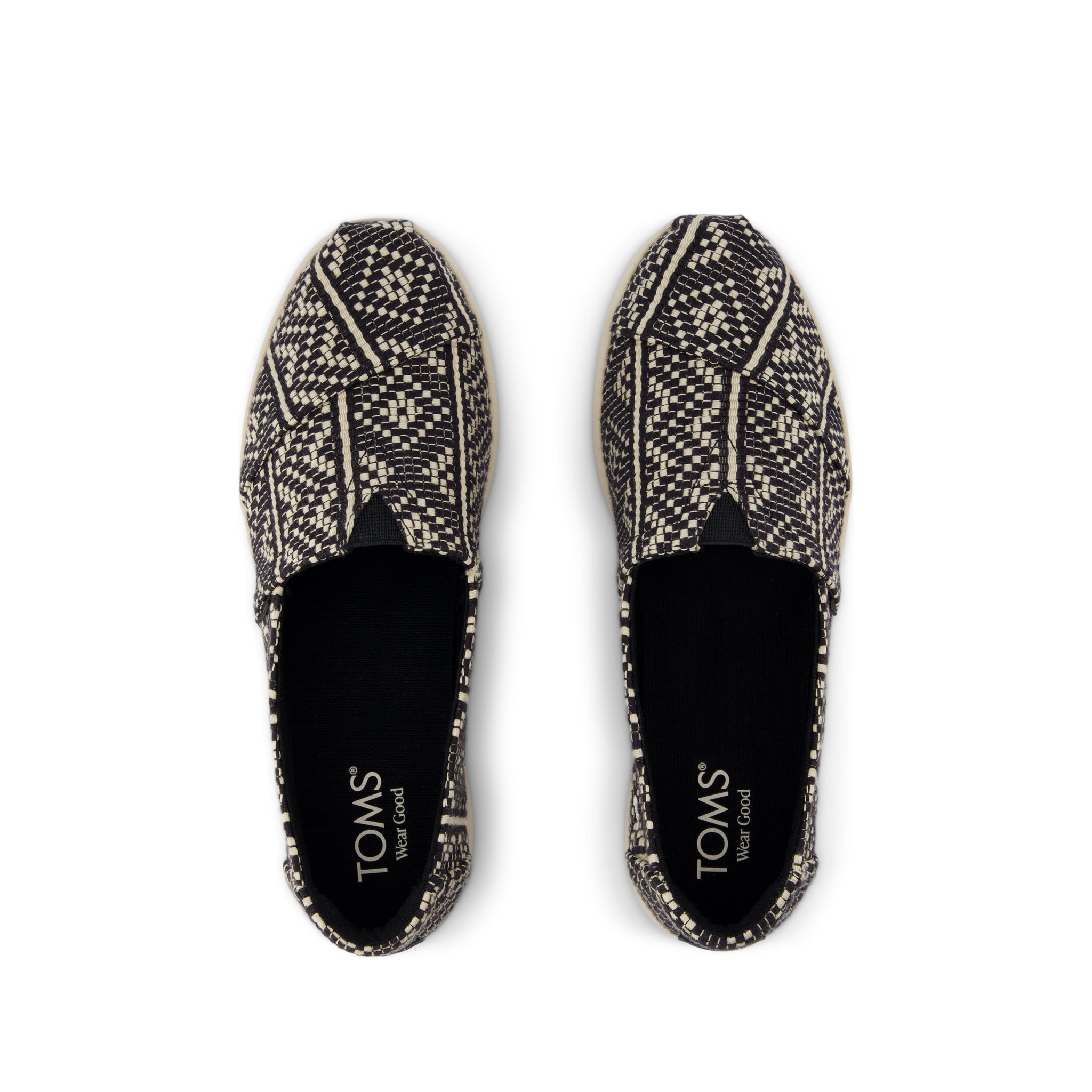 Alpargata Plus - Black Diamond Global Woven Top View