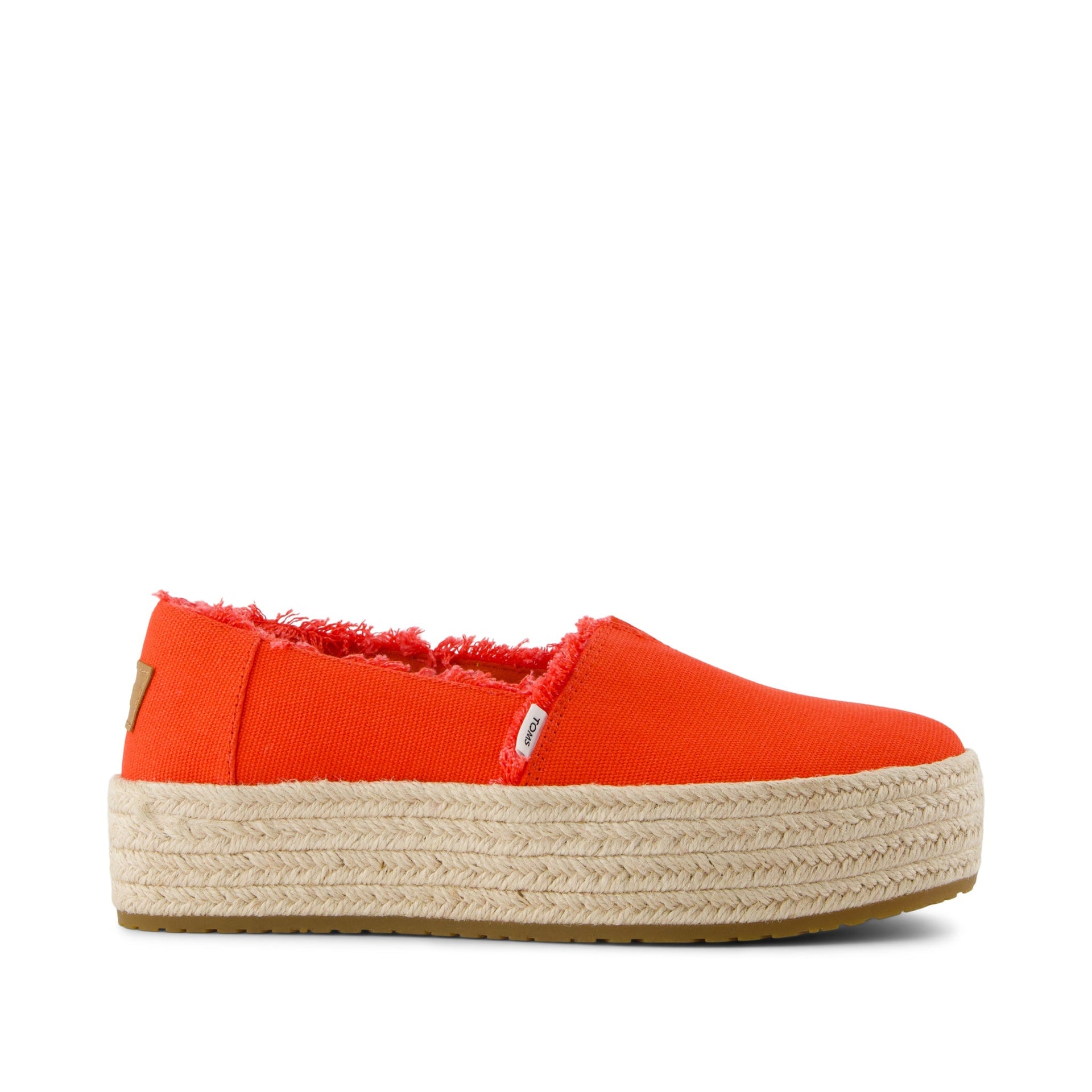 Valencia Espadrille - Flammenrotes Canvas mit Fransendetails