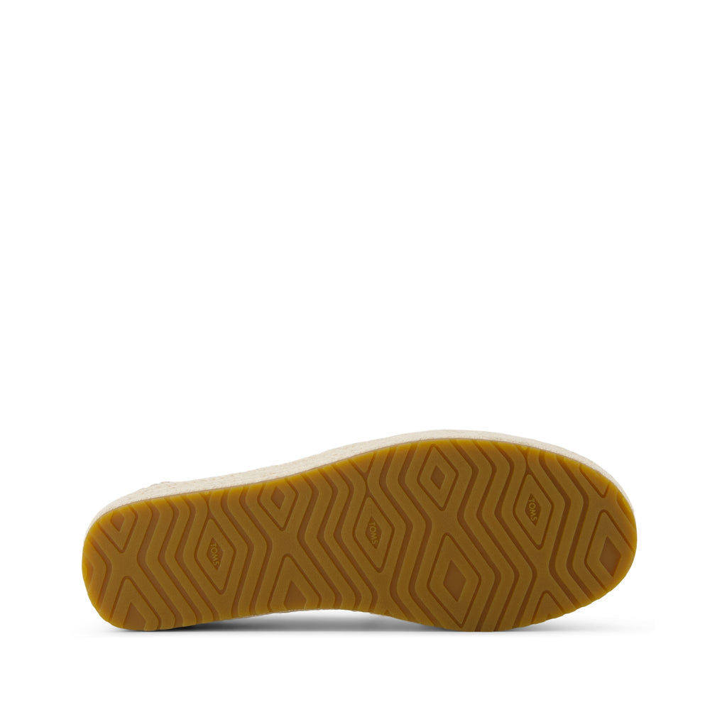 Valencia Platform Espadrille - Champagne Metallic Basket Weave Bottom Sole View
