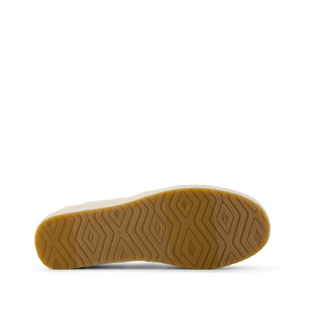 Valencia Platform Espadrille - Natural Crochet Lace Bottom Sole View