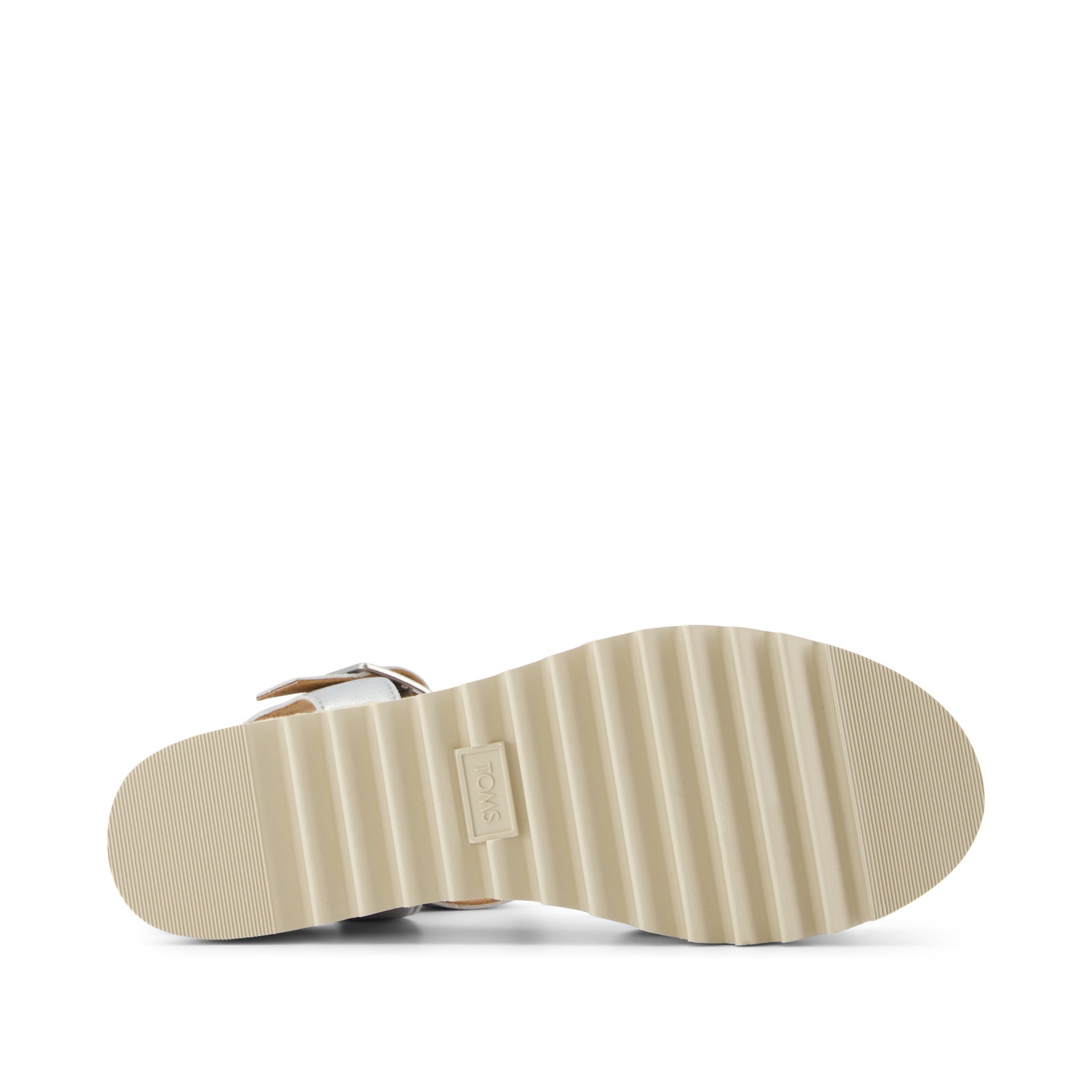 Diana Wedge Sandal - Silver Metallic Nappa Leather Bottom Sole View