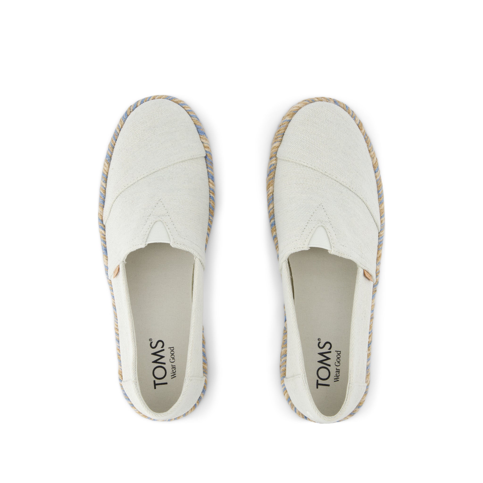 Alpargata Rope 2.0 Espadrille - White Onyx Textured Denim Top View