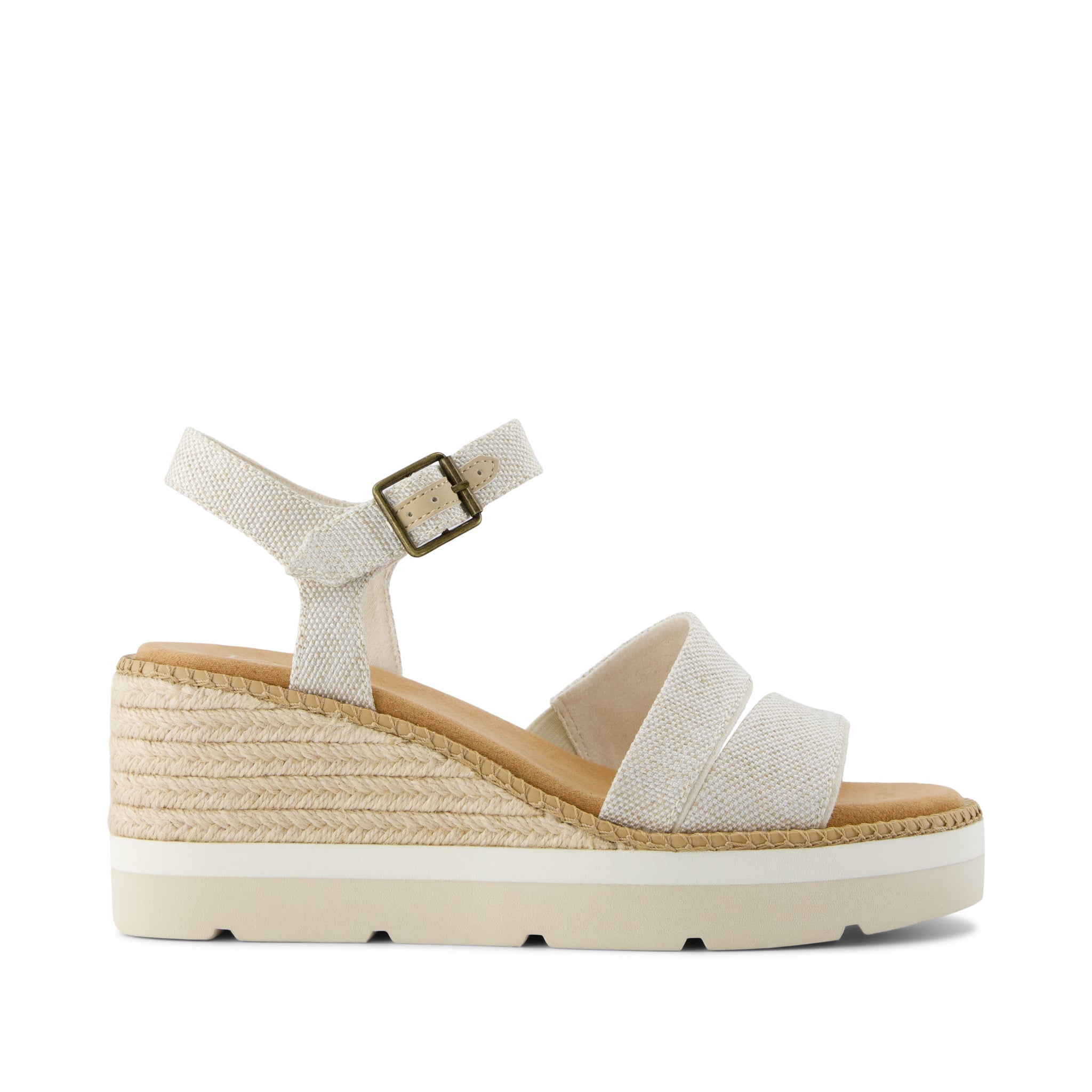 Darya Wedge Platform Sandal - Natural Yarn Dye Side View