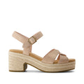Sandales à talons Eliana - Daim métallisé rose pâle