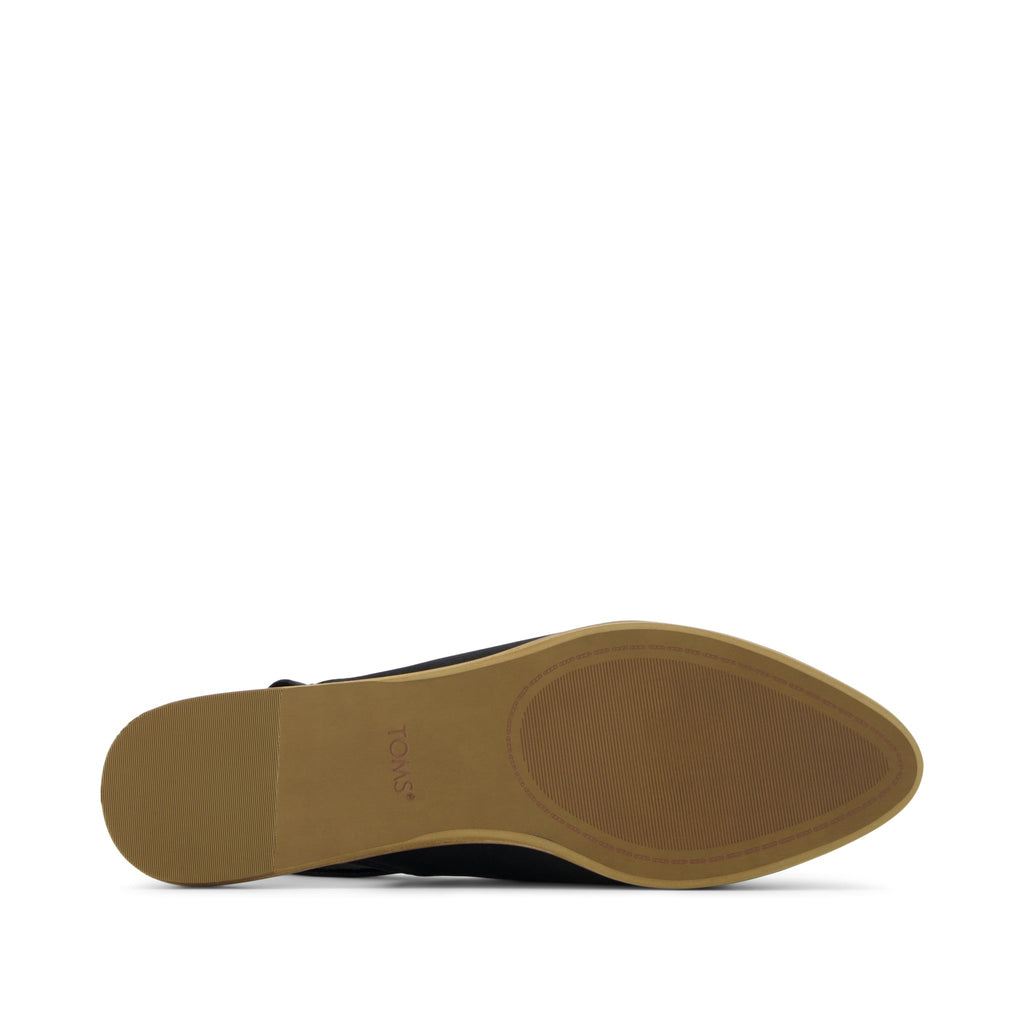 Jade Slingback Flat - Black Leather Bottom Sole View