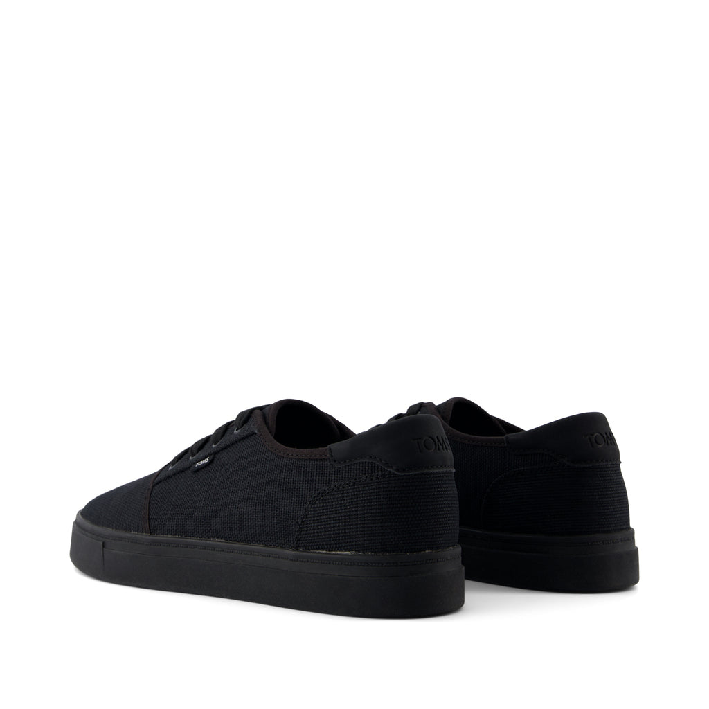 Carlo 2.0 Lace-Up Sneaker - Black and Black Legacy Canvas Back View