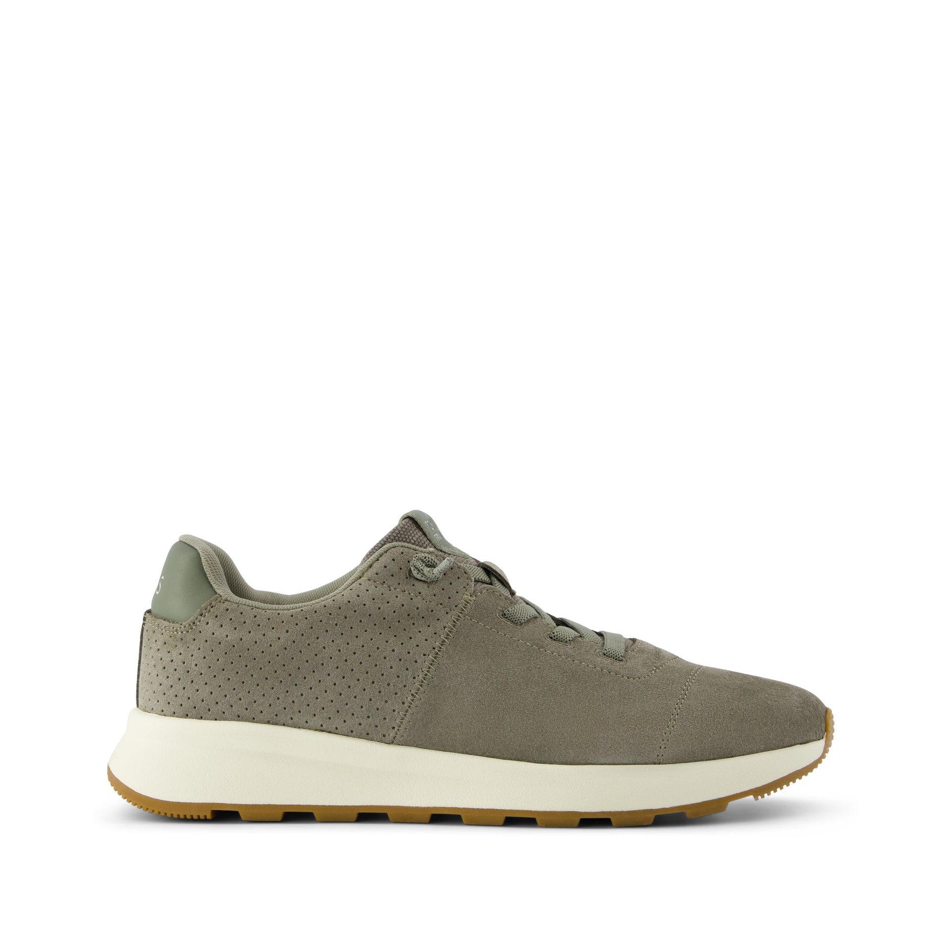 TRVL LITE Cabrillo Sneaker - Vetiver graues perforiertes Wildleder