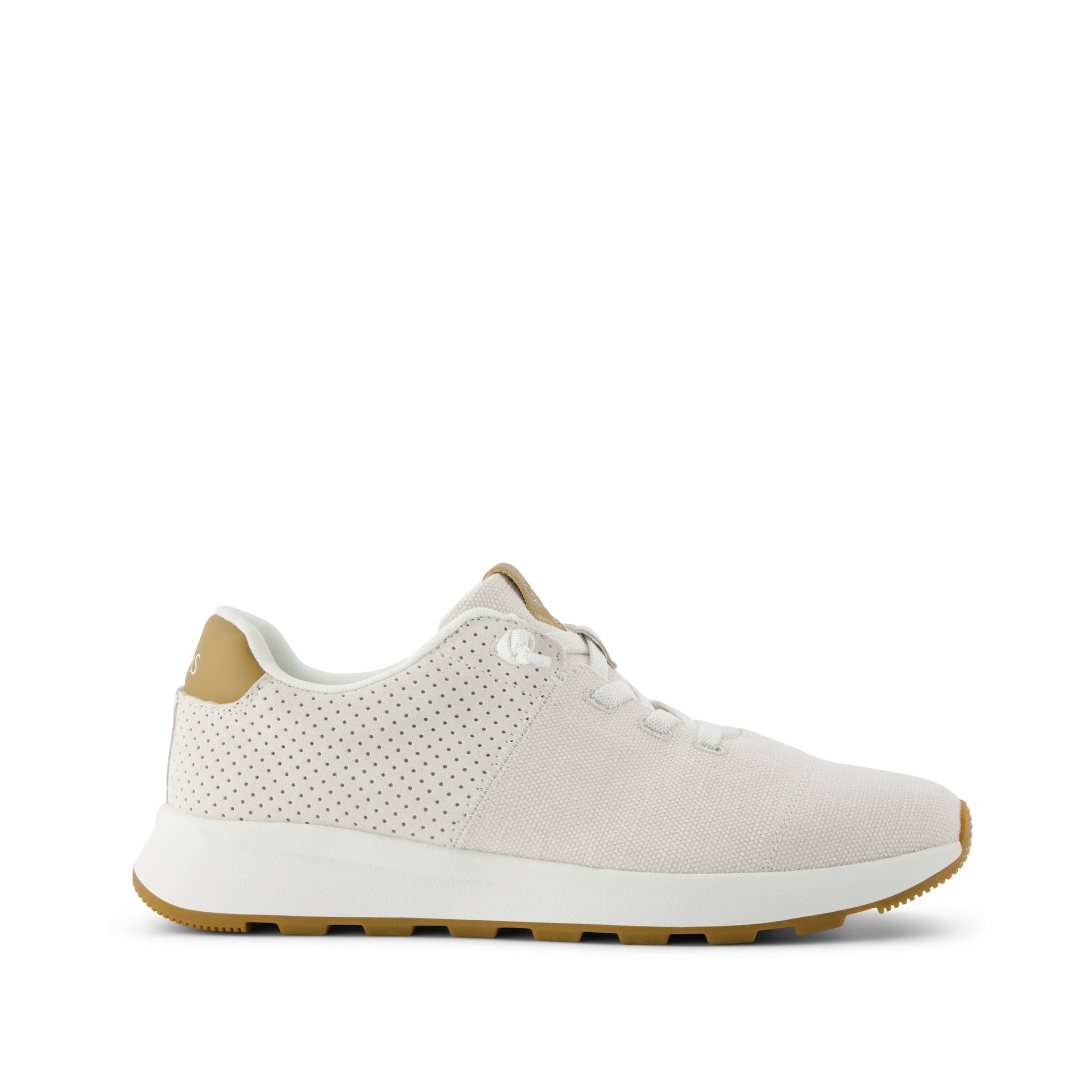 TRVL LITE Cabrillo Sneaker - Weiße Legacy Canvas/ Perforiertes Veloursleder