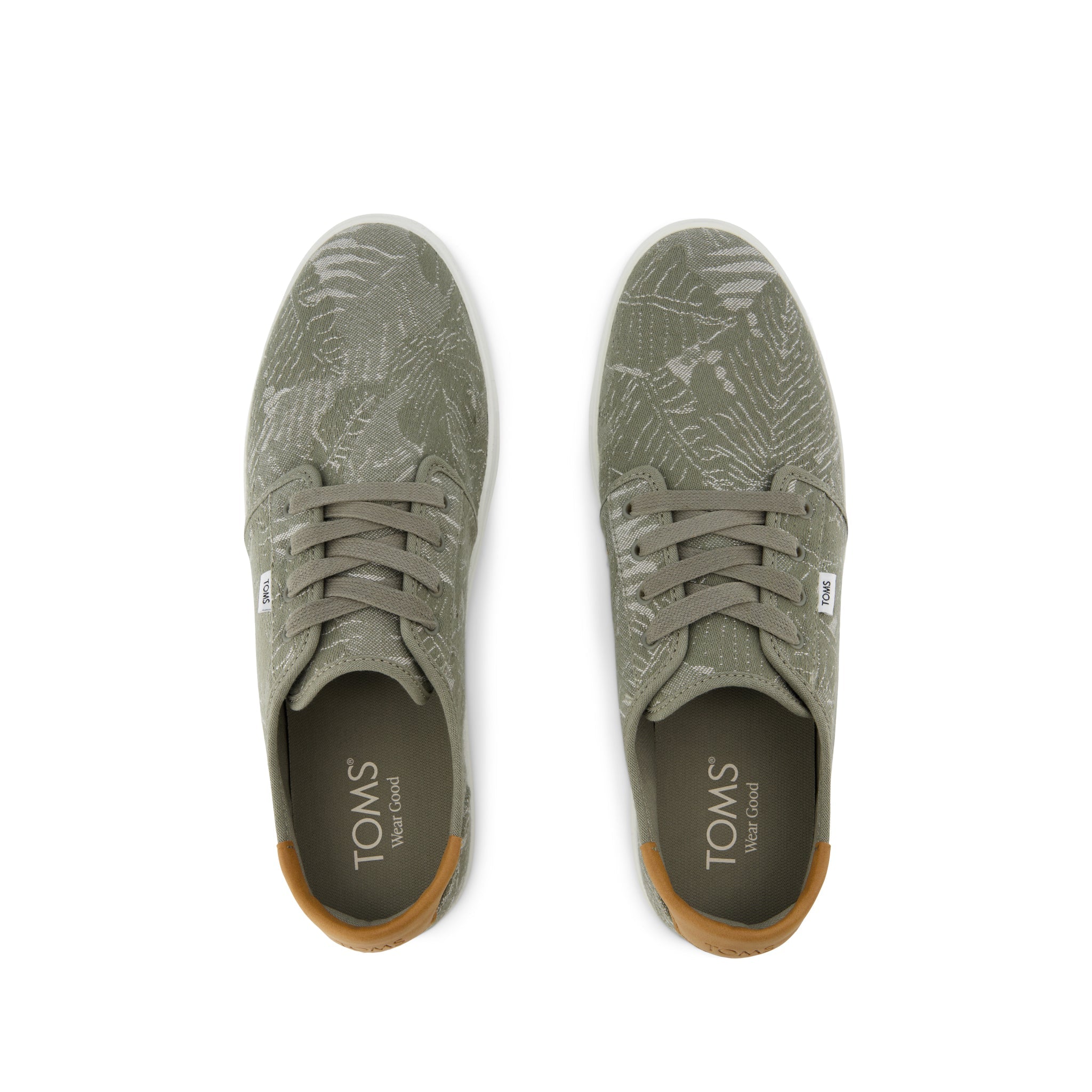 Carlo 2.0 Lace-Up Sneaker - Vetiver Grey Tropical Jacquard Top View