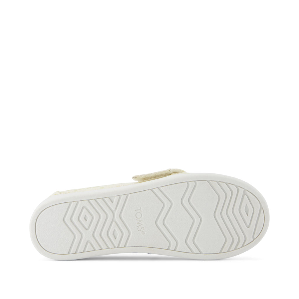 Alpargata Classic Kids Shoe - Natural Iridescent Leopard Bottom Sole View