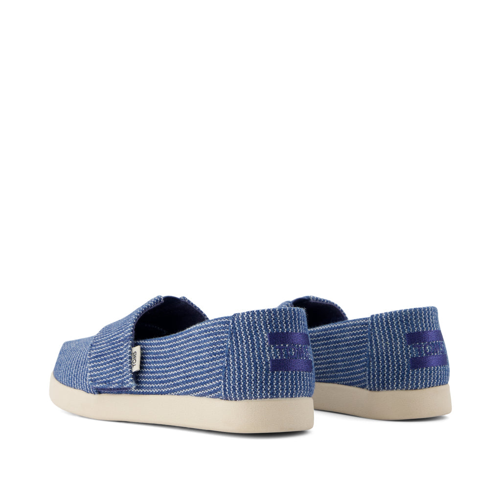 Alpargata Classic Kids Shoe - Dark Sky Subtle Stripes Back View