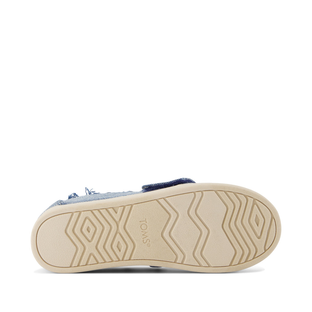 Alpargata Classic Kids Shoe - Dark Sky Textured Denim Bottom Sole View