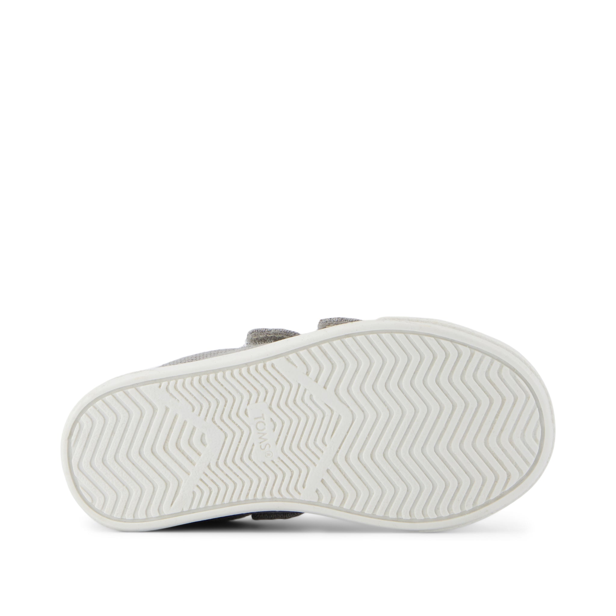 Cruz Double Strap Toddler Sneaker - Drizzle Grey Heritage Canvas Bottom Sole View