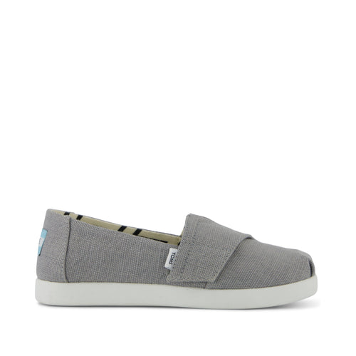 Alpargata Classic Toddler Shoe - Drizzle Grey Heritage Canvas Side View