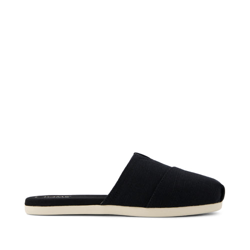 Alpargata Mule Black Heritage Canvas Side View