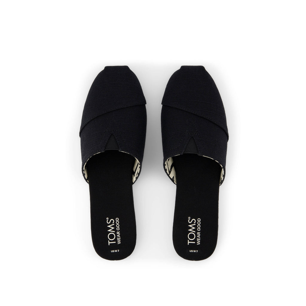 Alpargata Mule Black Heritage Canvas Top View