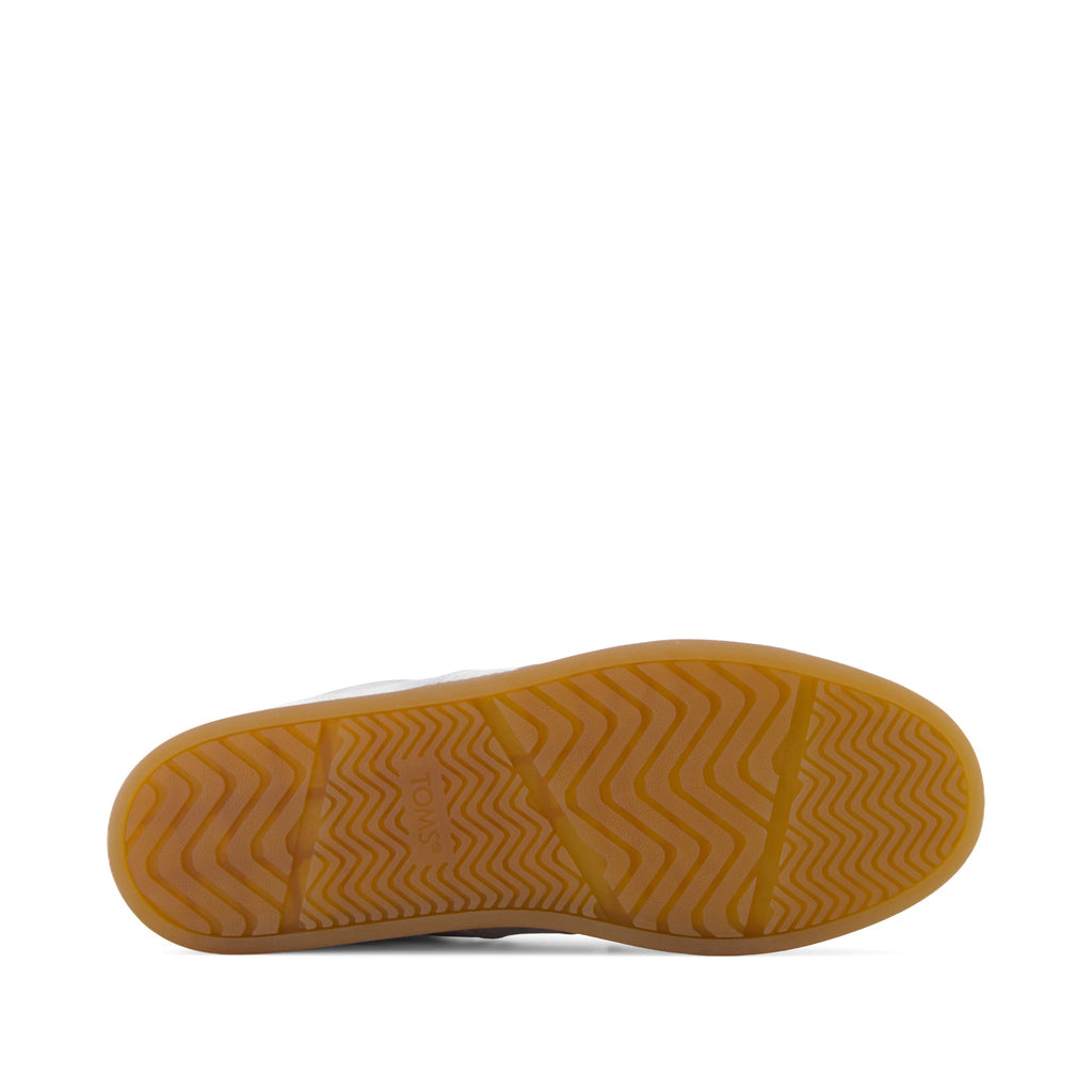 Collins Casual Lace-Up Sneaker - Silver Metallic Leather Bottom Sole View