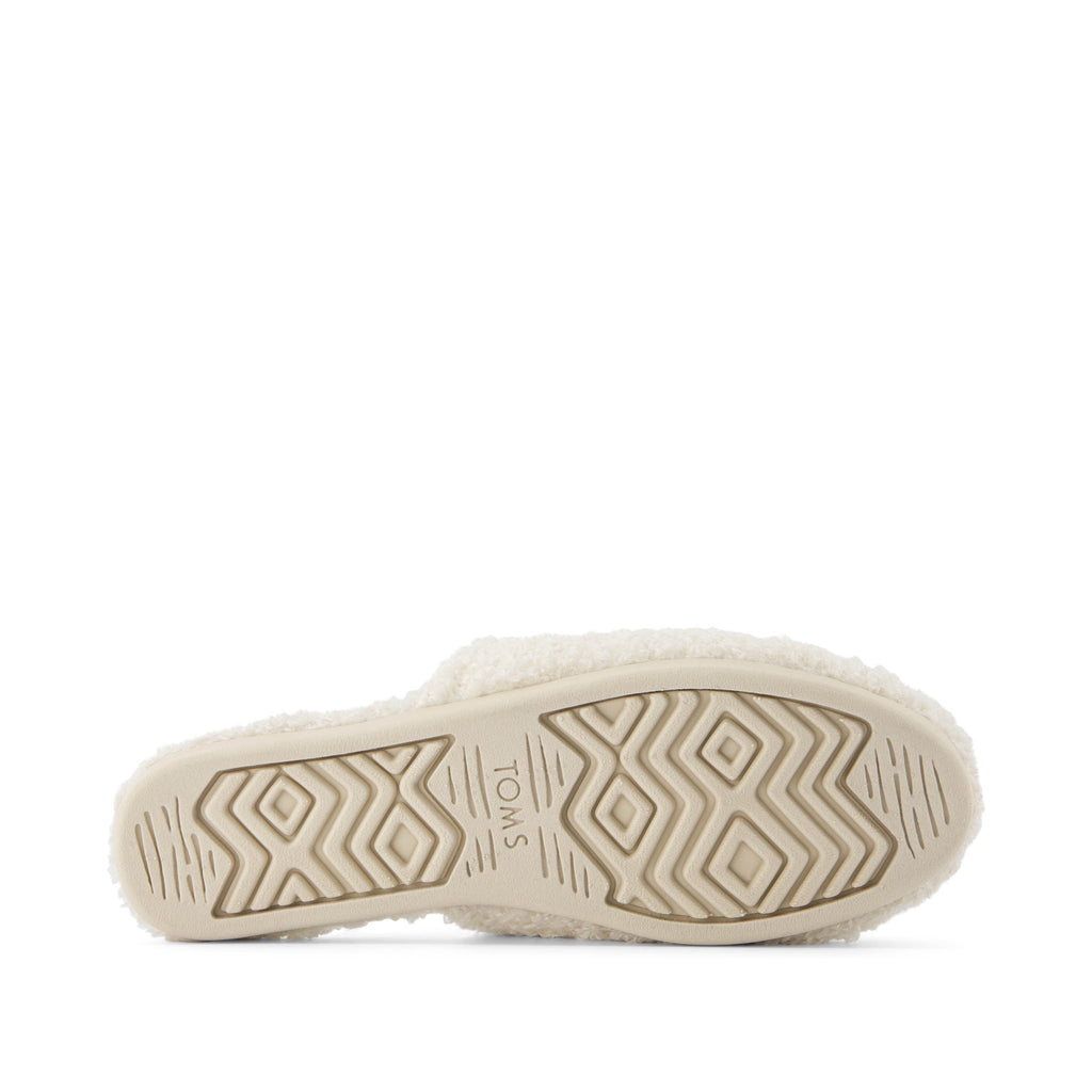 Alpargata Mule - Plush Faux Shearling Natural Bottom Sole View
