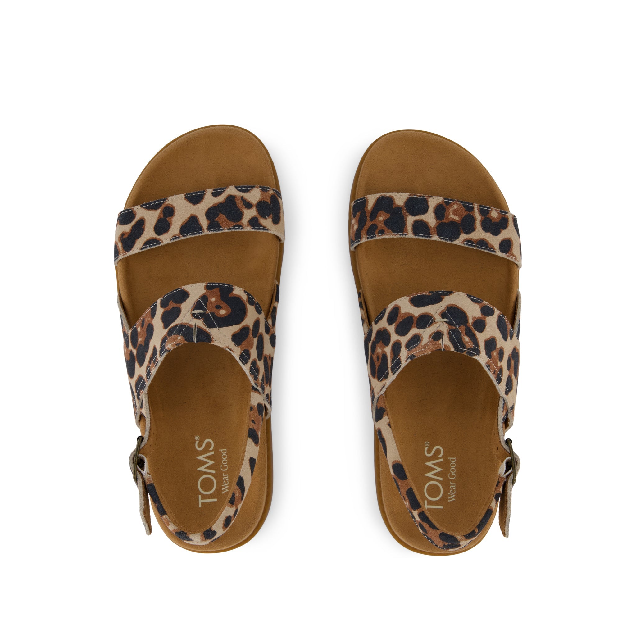 Marin Sandal - Leopard Print Suede Top View
