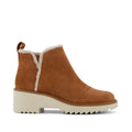 Maude Boot - Amber Brown Suede Faux Fur Lined