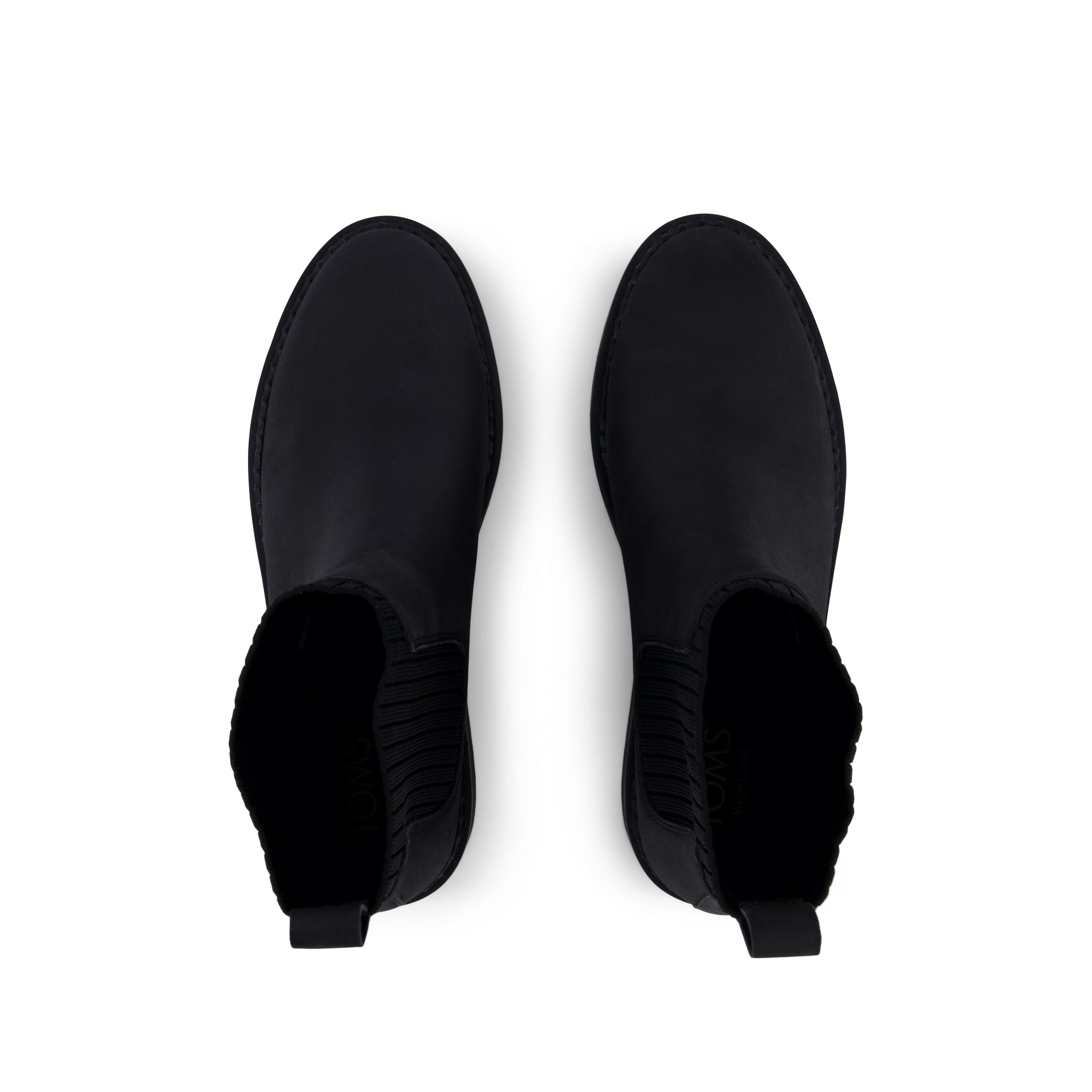 Millie Boot - Water Resistant Black Nubuck Leather Top View