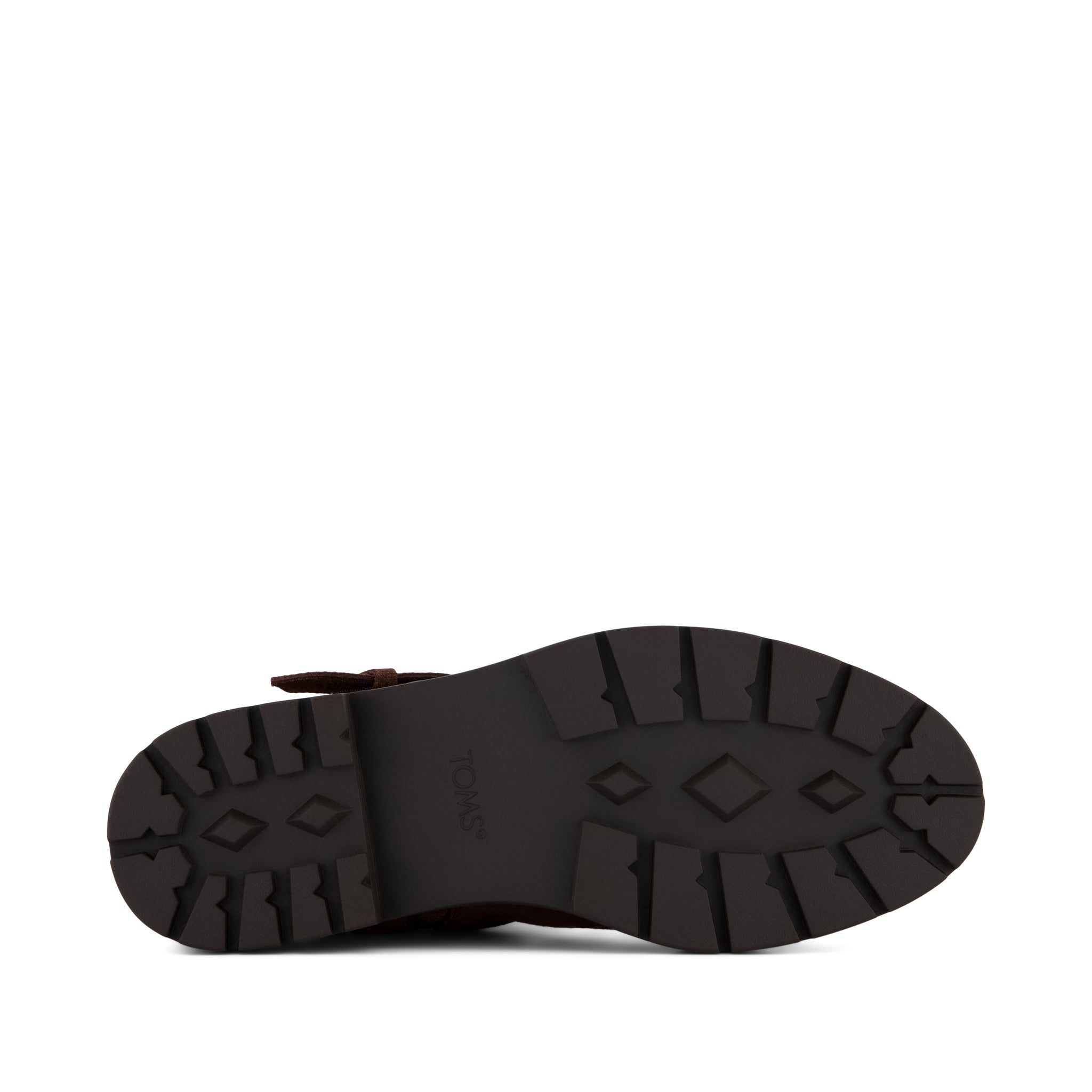Ionie Moto Boot - Oak Brown Waxy Suede Faux Fur Lined Bottom Sole View
