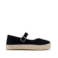 Carolina Mary Jane Espadrille - Schwarzes Wildleder