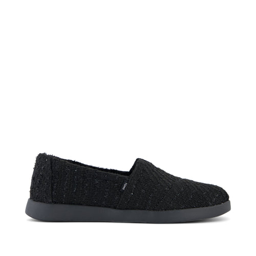 Alpargata Plus - Black Metallic Faux Fur Side View