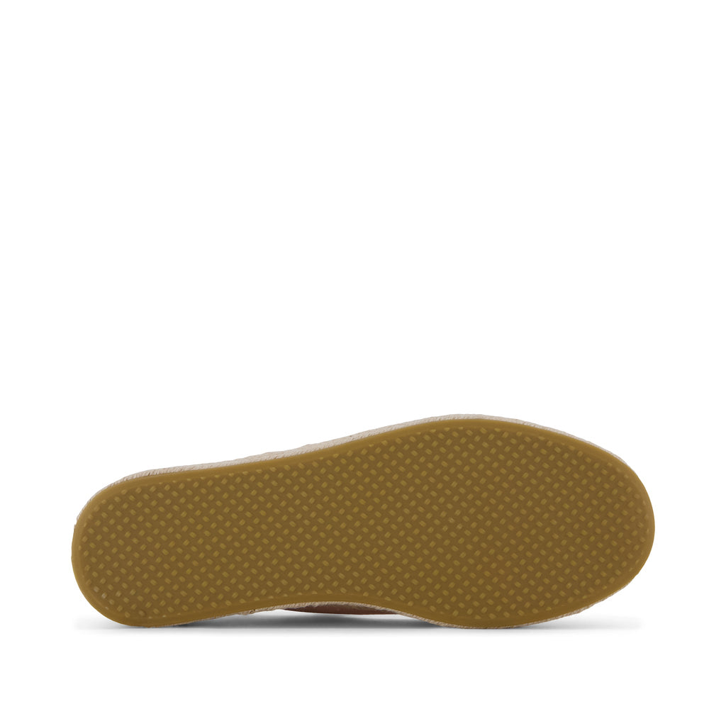 Carolina Mary Jane Espadrille - Dusky Pink Suede Bottom Sole View