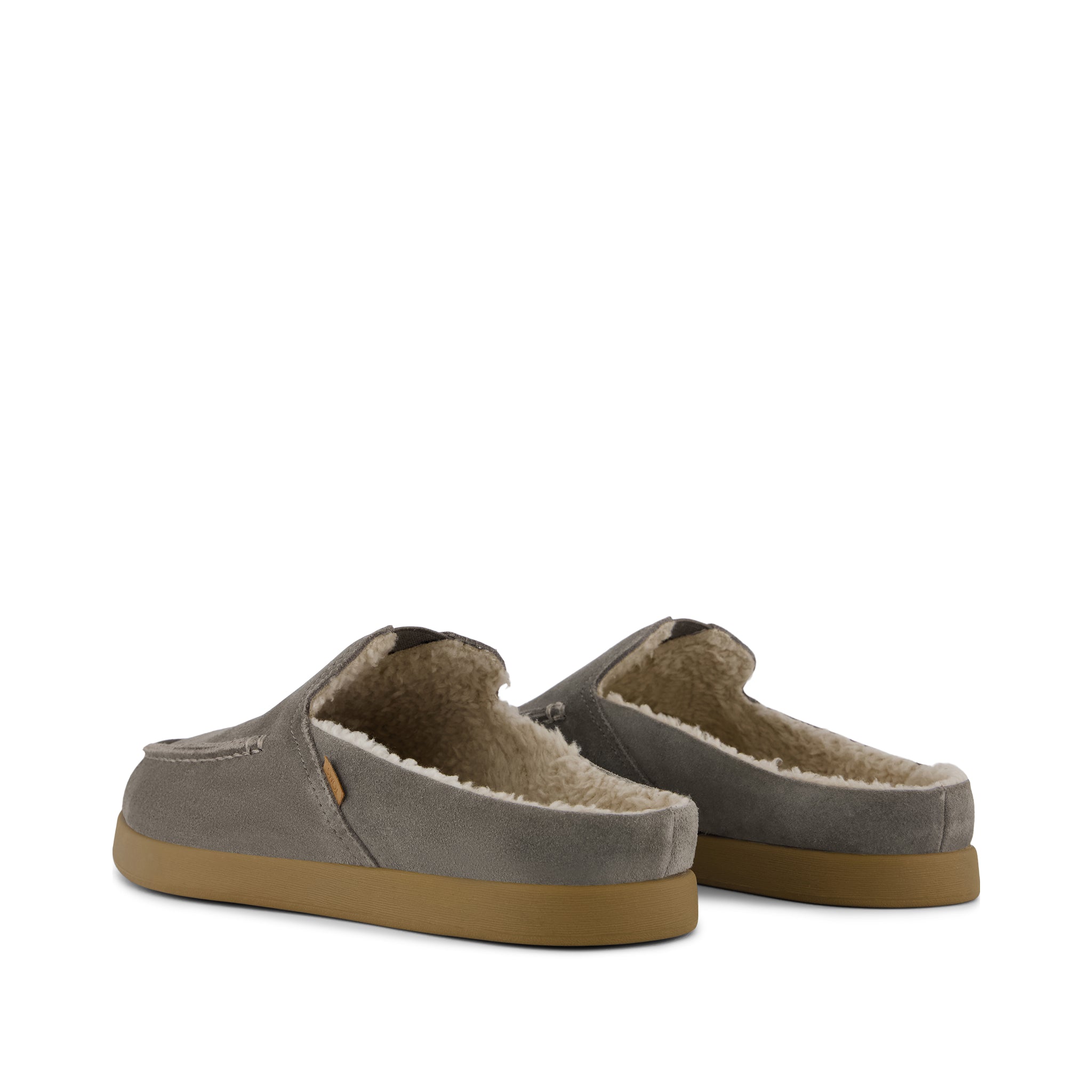 Alonso Mule  - Canteen Taupe Suede Faux Shearling Lined