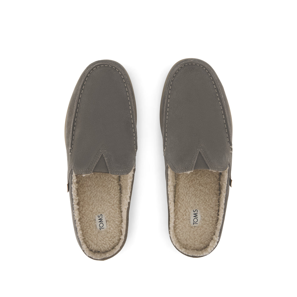 Alonso Mule  - Canteen Taupe Suede Faux Shearling Lined