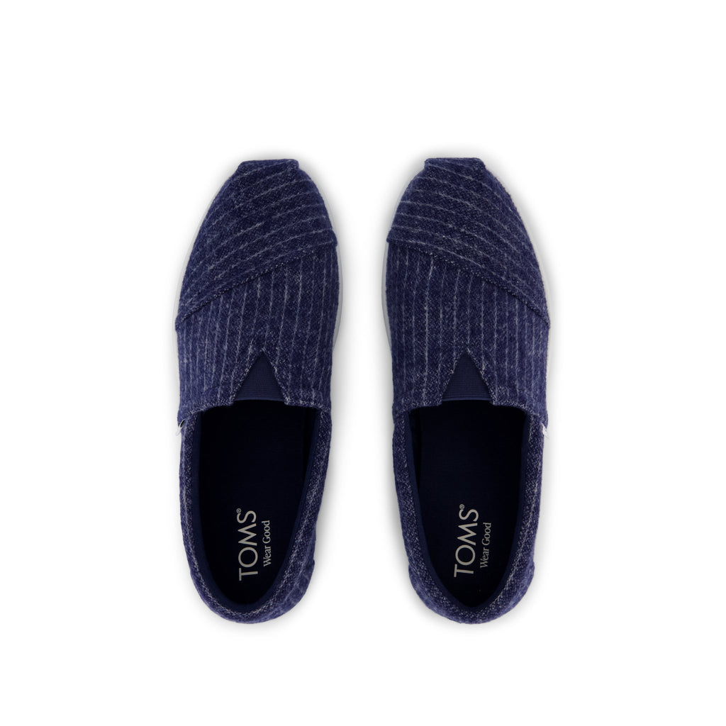 Alp FWD Espadrille - Navy Cozy Stripe Top View