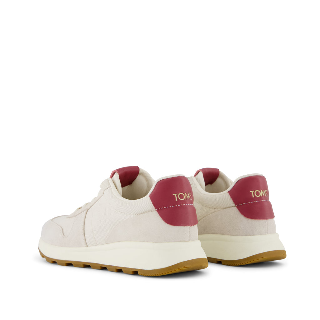 TRVL LITE Retro Runner Sneaker - Water Repellent Light Sand Back View