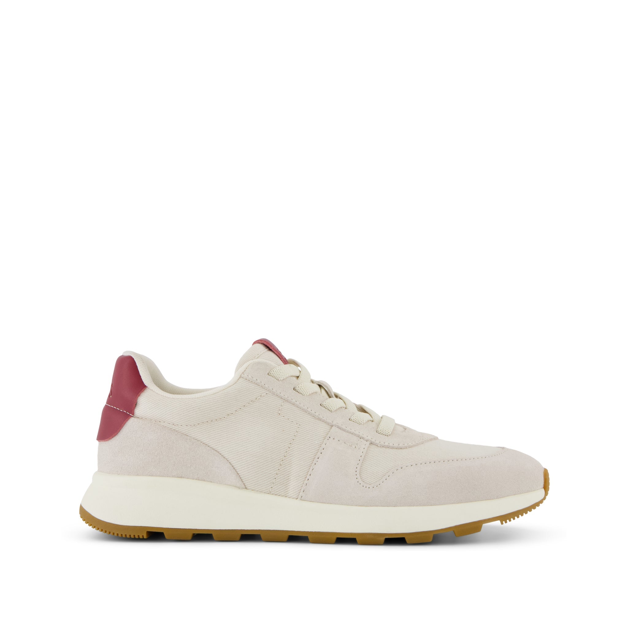TRVL LITE Retro Runner Sneaker - Water Repellent Light Sand Side View