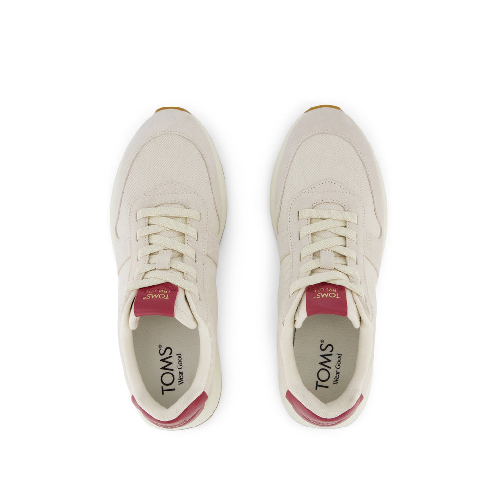 TRVL LITE Retro Runner Sneaker - Water Repellent Light Sand Top View