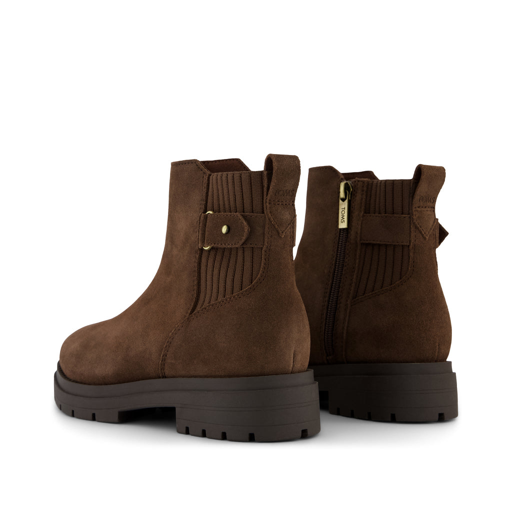 Astrid Boot - Water Repellent Oak Brown Suede Back View