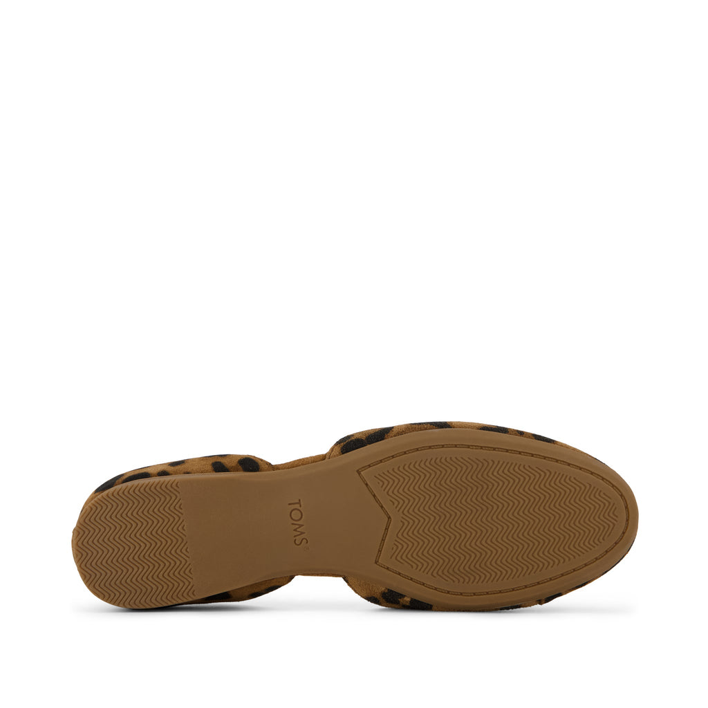 Gemma D'Orsay Flat - Brown Sugar Leopard Suede Bottom Sole View