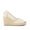 Sandales ouvertes Essential Wedge - Blanc naturel / crochet marocain