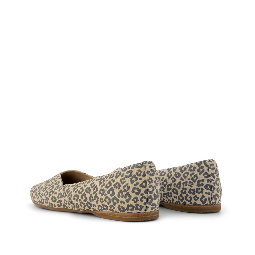 Gemma Flat - Beige Leopard Print Back View
