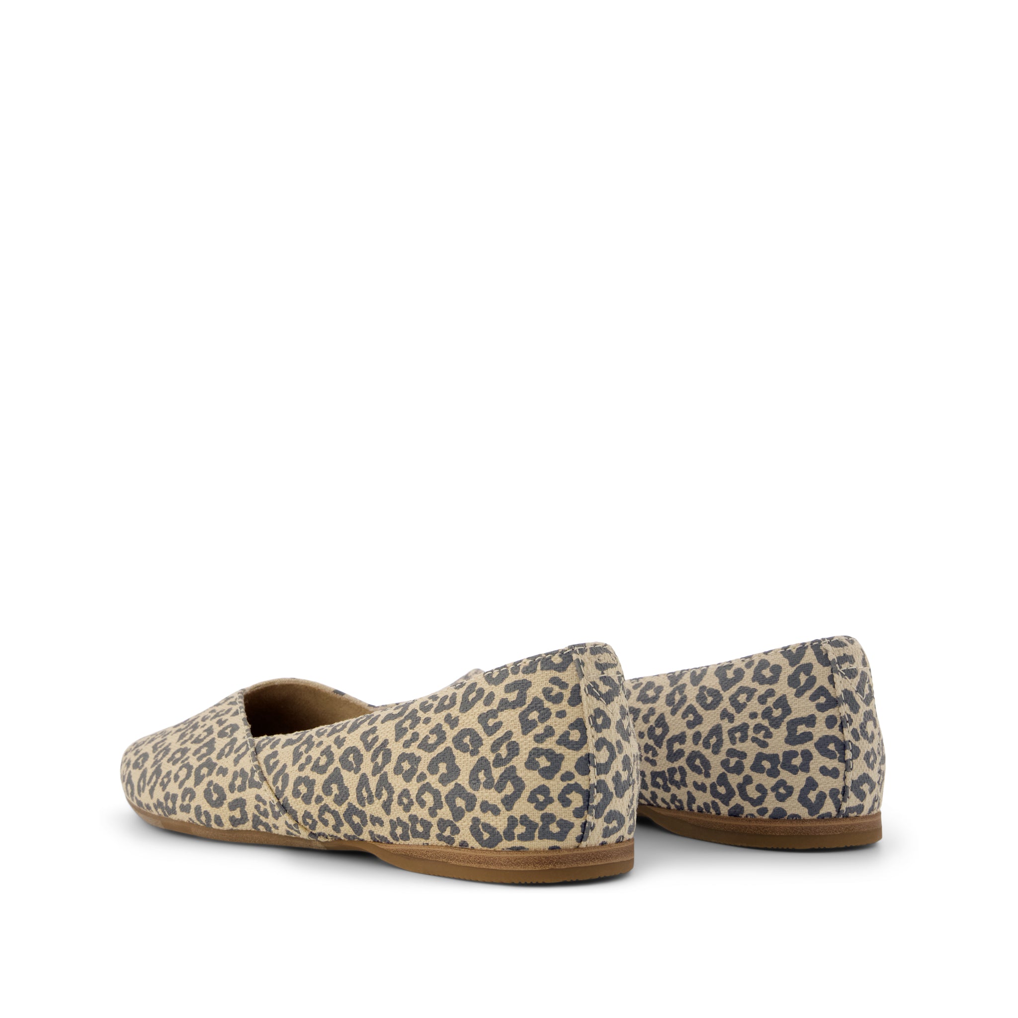 Gemma Flat - Beige Leopard Print Back View