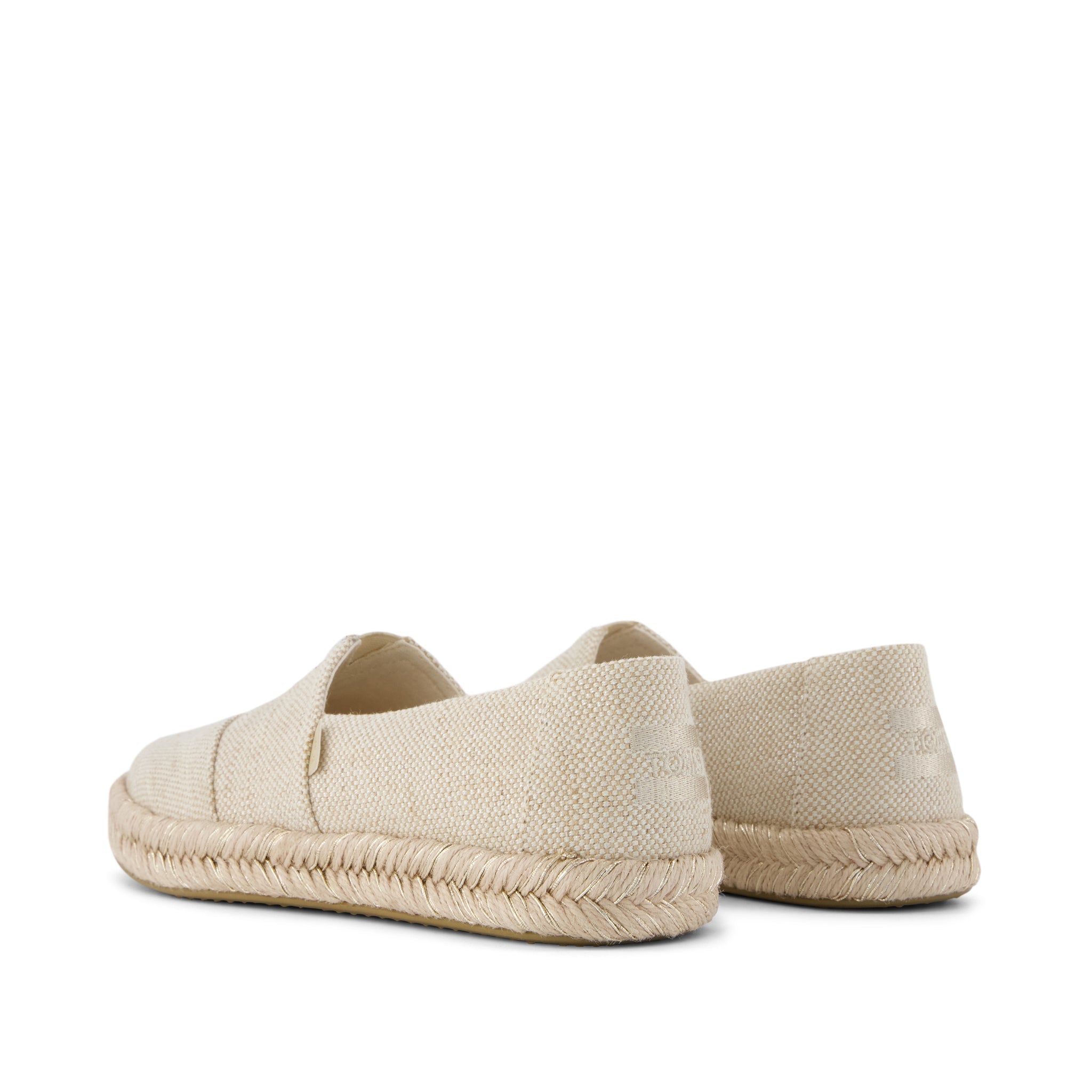 Alpargata Rope 2.0 Espadrille - Beige Glimmer Slub Canvas Back View