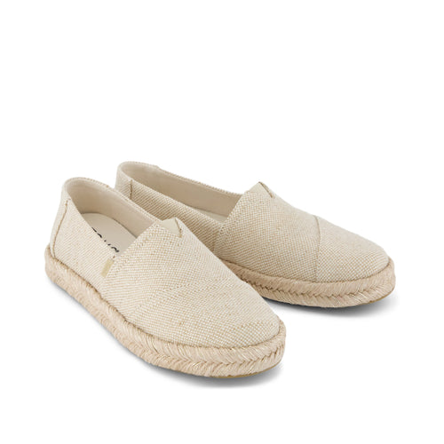 Alpargata Rope 2.0 Espadrille - Beige Glimmer Slub Canvas Front View