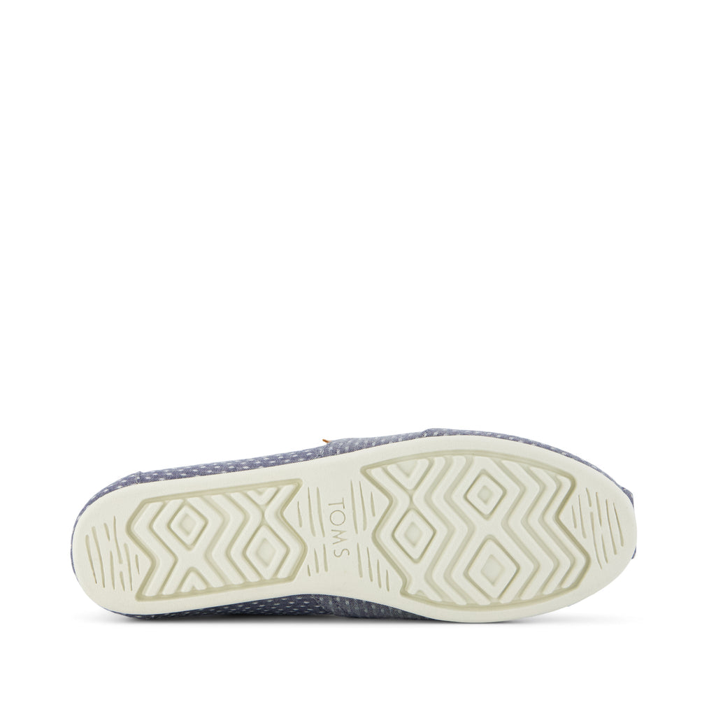 Alpargata Classic - Niagara Mist Chambray Dot Bottom Sole View