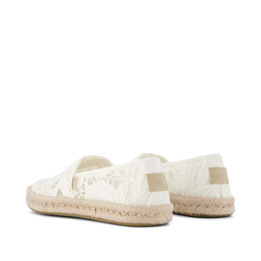 Alpargata Rope 2.0 Espadrille - Egret Floral Crochet Back View