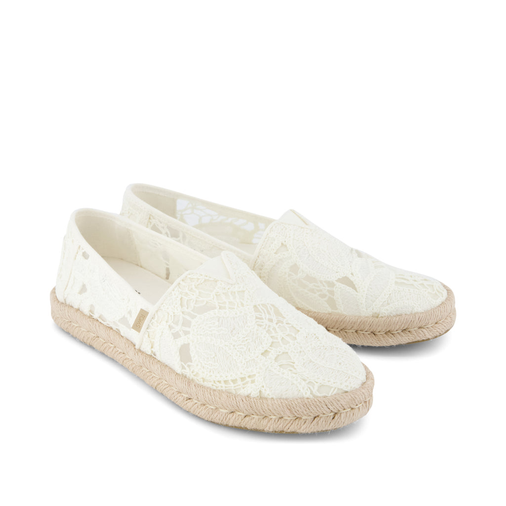 Alpargata Rope 2.0 Espadrille - Egret Floral Crochet Front View