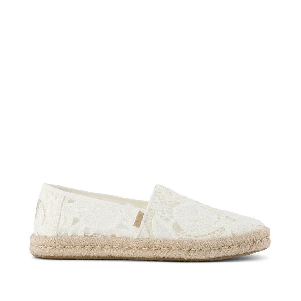 Alpargata Rope 2.0 Espadrille - Egret Floral Crochet Side View