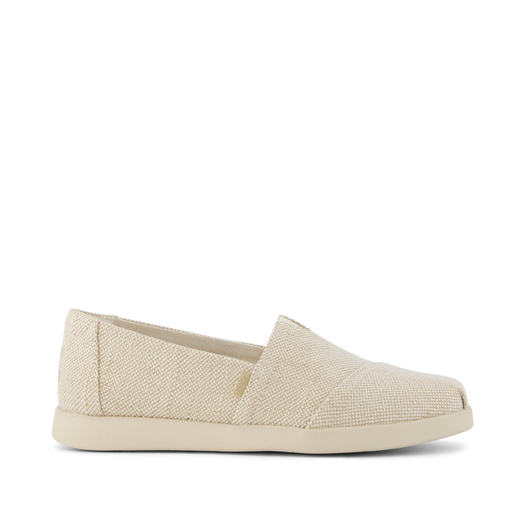 Alpargata Plus  - Beige Glimmer Slub Canvas Side View