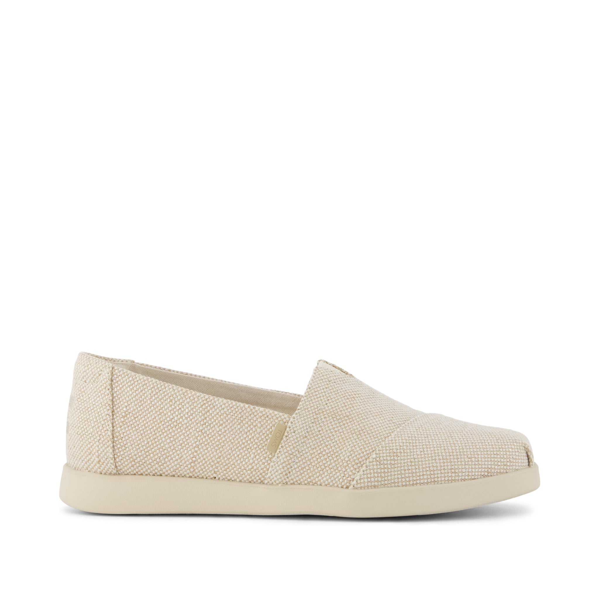 Alpargata Plus  - Beige Glimmer Slub Canvas Side View