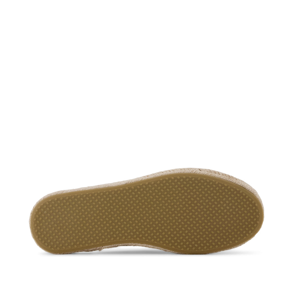 Santiago Mule Espadrille - Brown Sugar Suede with Embroidery Bottom Sole View