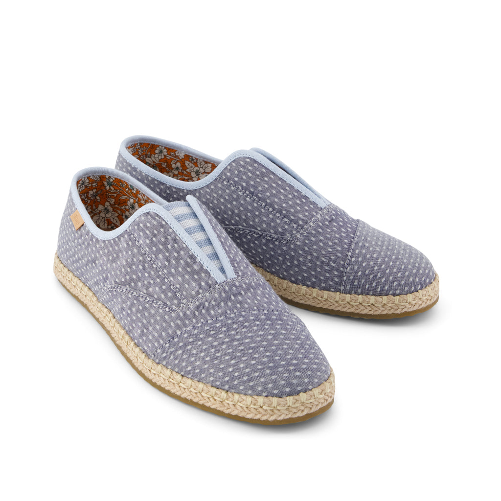 Palmera Plus - Niagara Mist Chambray Dot Front View